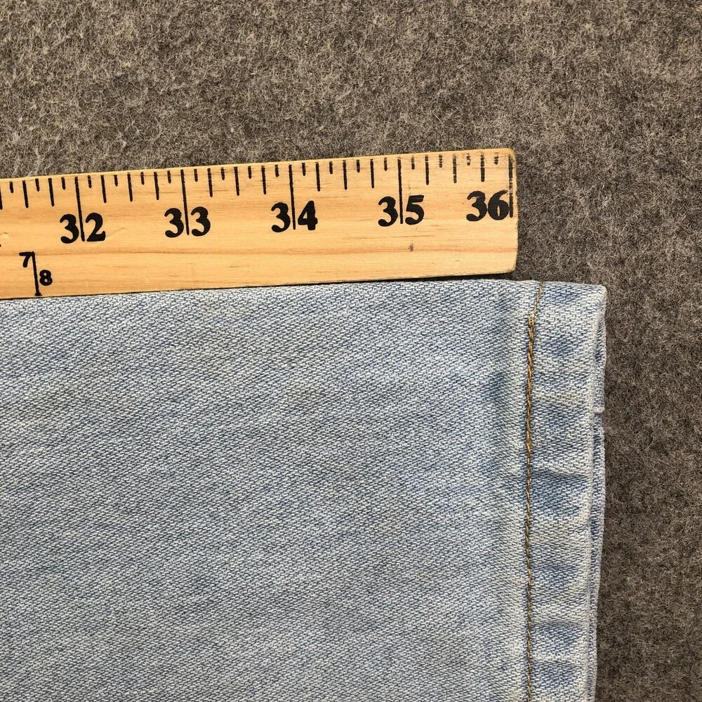 Wrangler Jeans Mens 36x34 Blue Light Wash Slim Straight Denim Cowboy Cut 936